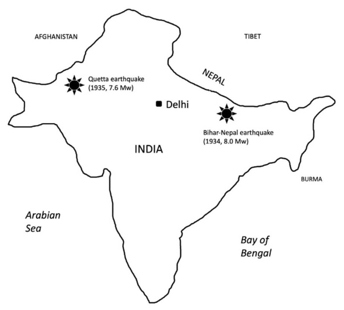 Dr @DanielHaines1 authors the latest IRDR blog post: how not to prepare for earthquakes: lessons from #history: bit.ly/3QJBcxf Read Dan's recently published, open access article on #historical #earthquakes in 1930s British-colonised #India here: bit.ly/3P0U6yt