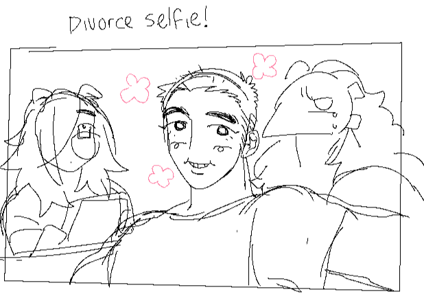 doodle in wes and pianos stream. they got divorced <3 @SulfurousPiano8 @funnywes 