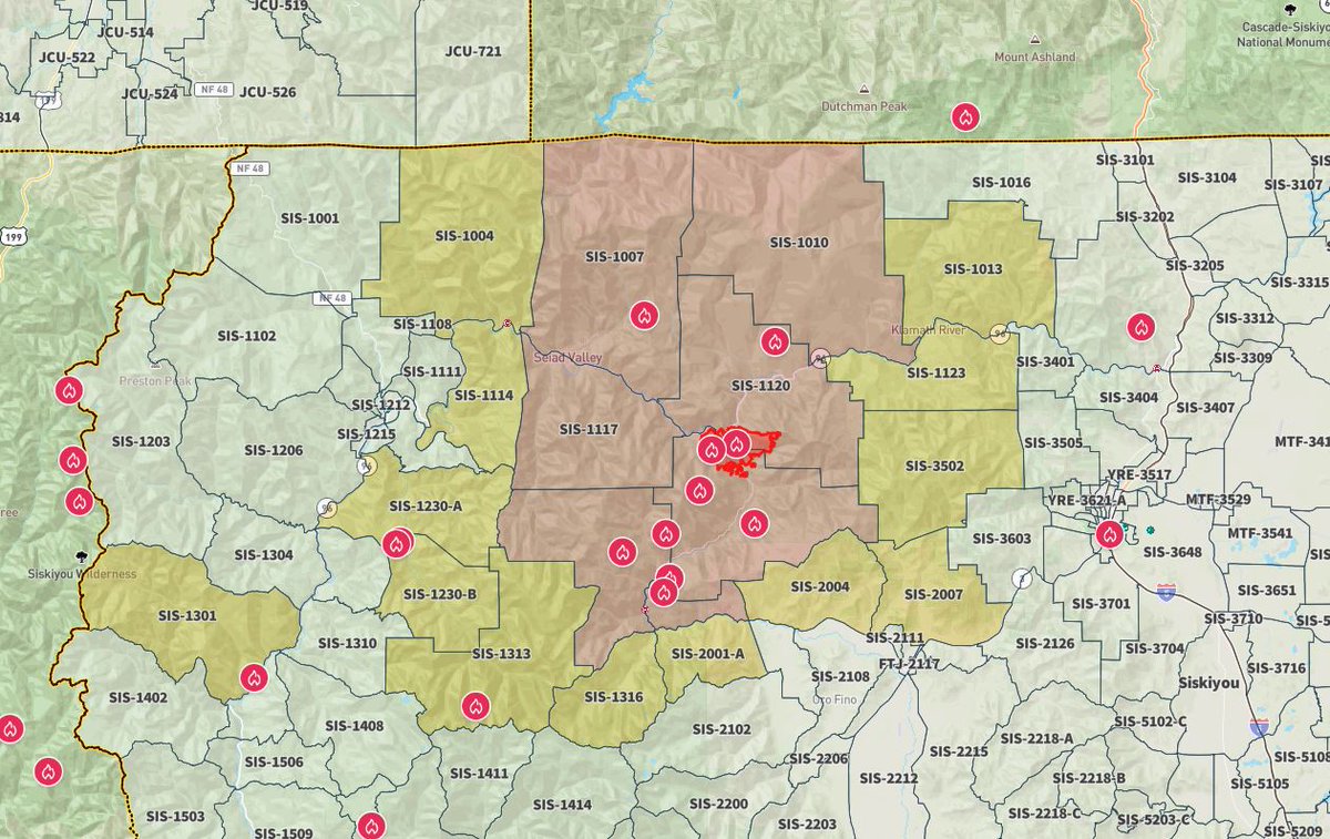 _ZacharyLarsen's tweet image. The following zone has been upgraded to an evacuation order.

- 𝗭𝗼𝗻𝗲 𝗦𝗜𝗦-1010 (North of Highway 96)

The #DenFire is not far from the Head Fire.