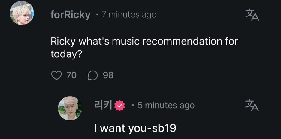 forjoshcullen's tweet photo. Ricky from ZEROBASEONE also known as "ZB1" formed under the survival show BOYS PLANET 999, who ranked high during the final line up.

He's a chinese who speaks English really well. He recommended I WANT YOU to a FAN!!

you guys don't know how big this group is! 
@SB19Official https://t.co/BB2tRki7KZ