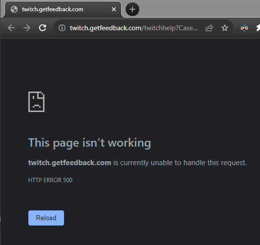 heath0r's tweet photo. Wow I go to click NO on this email from @twitch. Laughable. Like I get maintenance and things break but geeze. #twitch https://t.co/f6zSgslKNg