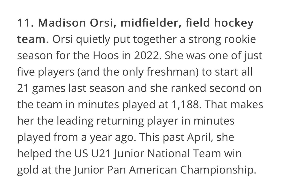 Way to go @maddyorsi. Keep working hard. 🏑👏🏼🥰