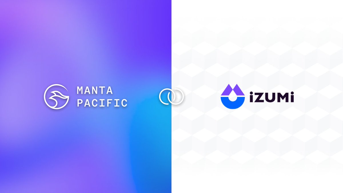 Please welcome <a href="/izumi_Finance/">iZUMi Finance | #iZiSwap</a> to the <a href="/MantaNetwork/">Manta Network (🔱,🔱)</a> ecosystem! 🎉

iZUMi Finance, a multi-chain DeFi protocol providing one-stop Liquidity as a Service (LaaS), has integrated iZiSwap on #MantaPacific. Starting today, users in the Manta Pacific community can try out the DEX 👇