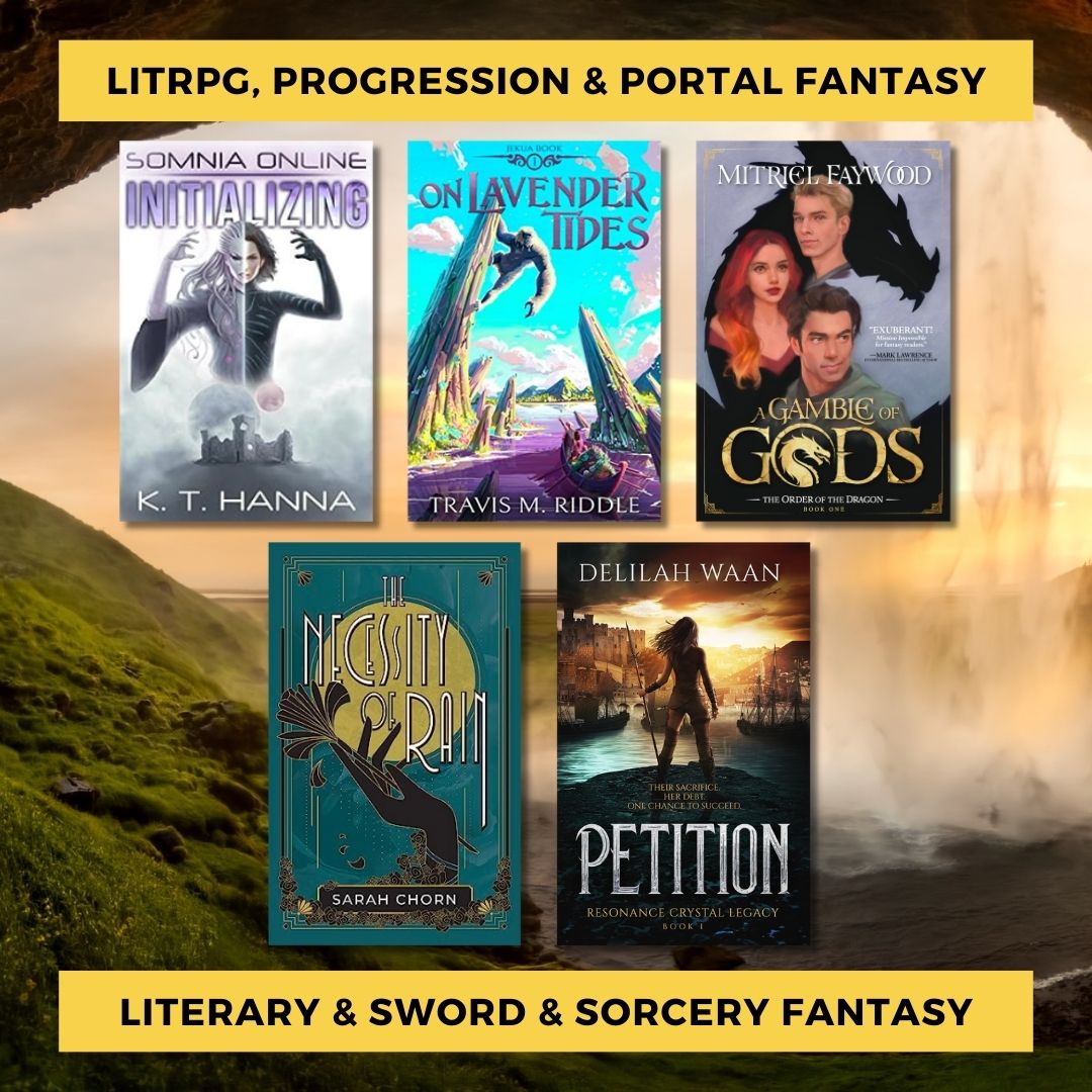 CHAOS REIGNS IN THIS GROUP OF #BelovedSFFBooks!

#LitRPG from @KTHanna, #progressionfantasy from
@traviswanteat, #portalfantasy from @MitrielFaywood, #literaryfantasy from @BookwormBlues & #swordandsorcery from @delilahwaan (that's me!)

$0.99 EPIC SALE 🔗 talesfromthecircle.com/epicsale2023.h…