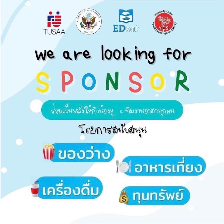 EDeafThailand's tweet photo. 📢 We need your help‼️
โครงการ EDeaf ได้ดำเนินมาสู่ซีซัน 6 กันแล้วนะคะ~
โดยกิจกรรมครั้งนี้ ทาง EDeaf จัดการเรียนรู้ 4 วิชา ที่น้องๆ สนใจและสามารถนำไปทำเป็นอาชีพได้ ได้แก่ ทำอาหาร
🍔 วิชาศิลปะ🎨 ถ่ายภาพ 📸 และการเต้นและการแสดง 💃🏻
#EDeaf #EDeafSS6 https://t.co/3fYTh4pc2N