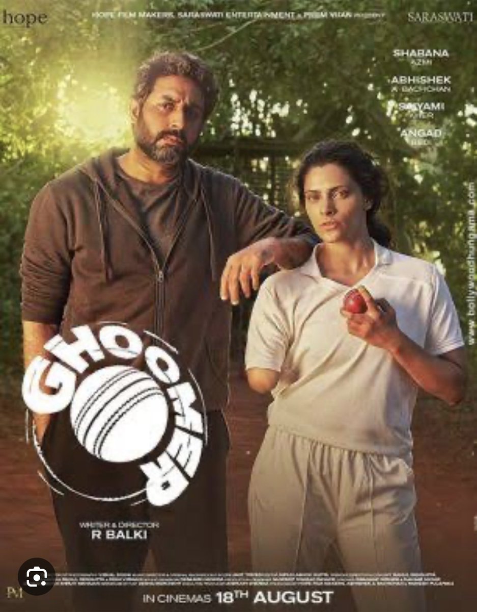 Watching #Ghoomer at its world premiere at @IFFMelb was a lovely experience. R.Balki, @juniorbachchan #sayyamikher @AzmiShabana & team swing a real match winner! 😊Full on wholesome feel good movie with full power to inclusivity and very real performances! 👏🏼
