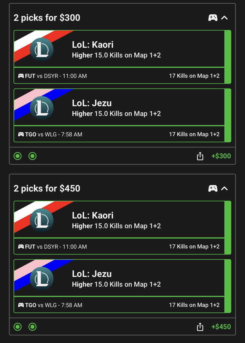 ihonchoplays's tweet photo. Some more cashes over the last few days in the discord. Link in bio! #GamblingTwiiter #GamblingTwitter #prizepickslocks #prizepickswinning #prizepicks #prizepickscsgo https://t.co/N6Xl9ANoC9