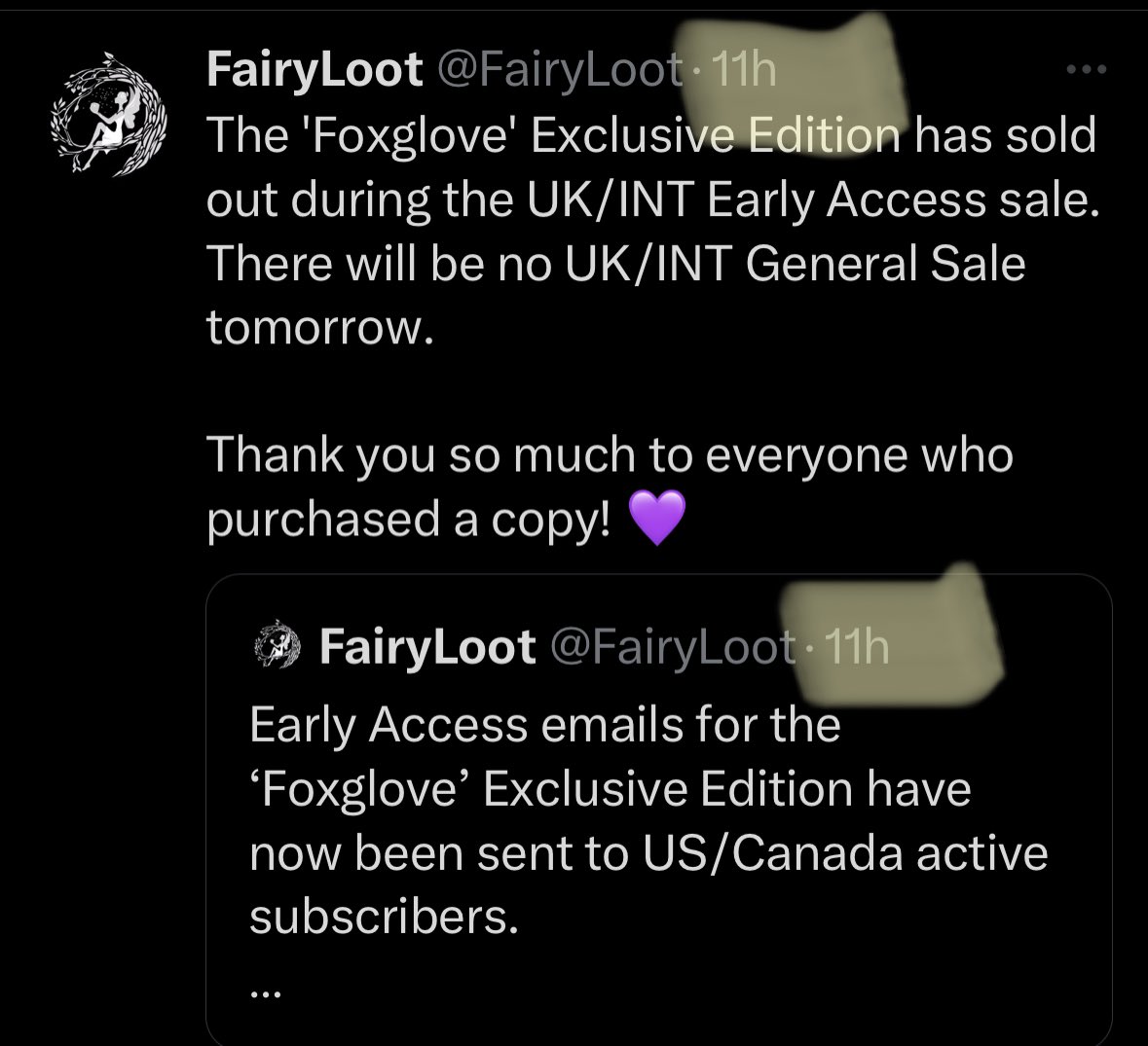 allie_always's tweet photo. @FairyLoot Maybe up the stock for future sales? https://t.co/lg4UyiC93V