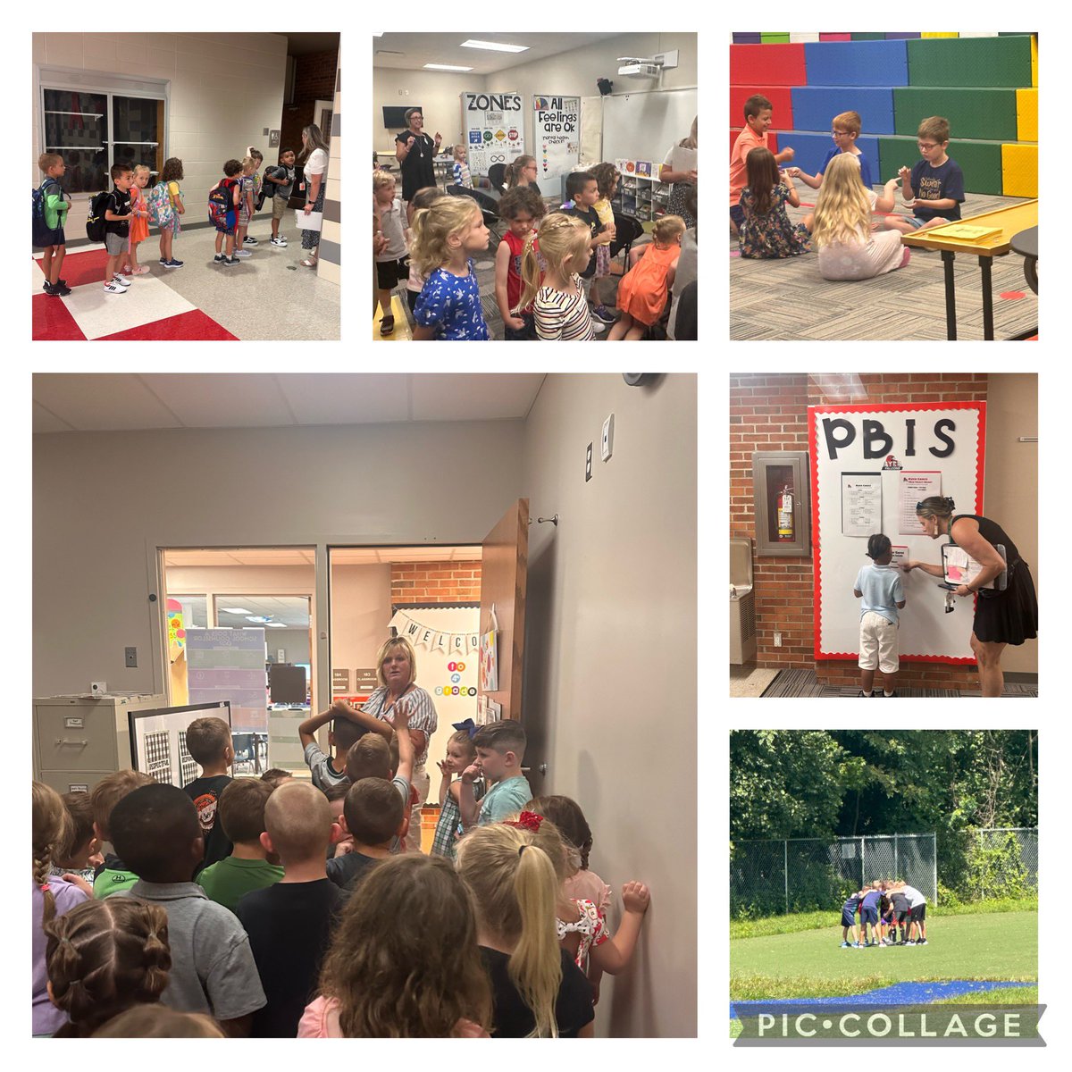 These @ayerelementary Falcons had a great first day of school! We saw lots of positive behaviors throughout the day!! @FHSchools #pbisworks #ayercares #1stdayofschool #whereisthebear