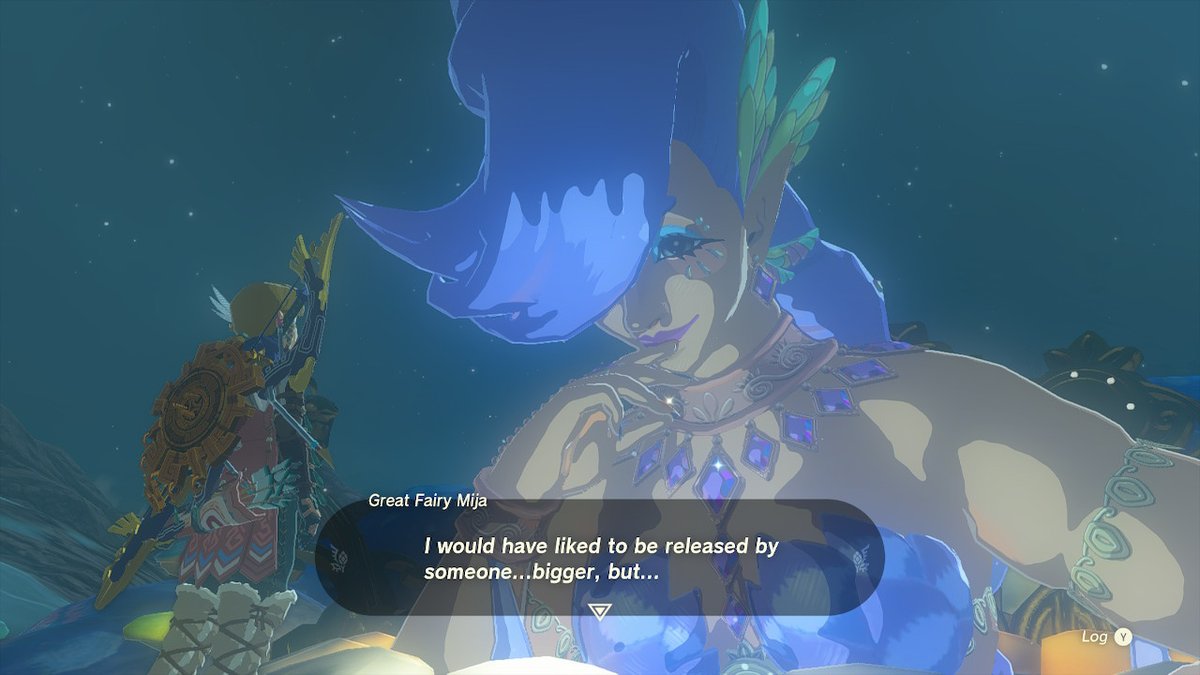 standardedish's tweet image. The fairies really need to take it down a notch... DRINK! #TearsOfTheKingdom #Zelda #NintendoSwitch