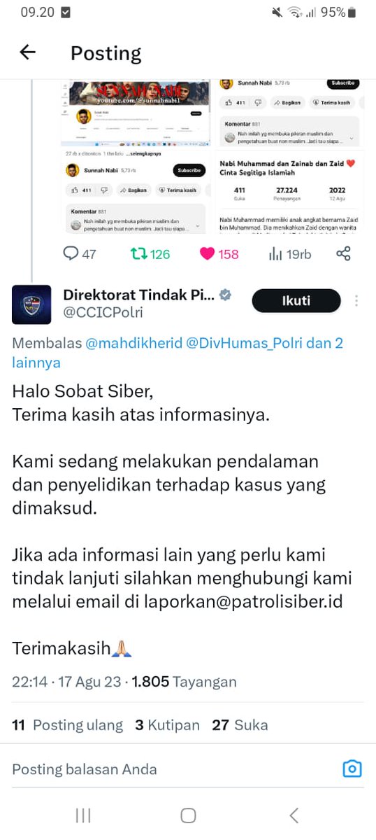 DidimCB's tweet photo. Buktikan Ndan , langsung gerak cepat!
Lossss 

✊️ @ListyoSigitP @DivHumas_Polri @ahriesonta @CCICPolri @mohmahfudmd https://t.co/NCeyvlVTxo