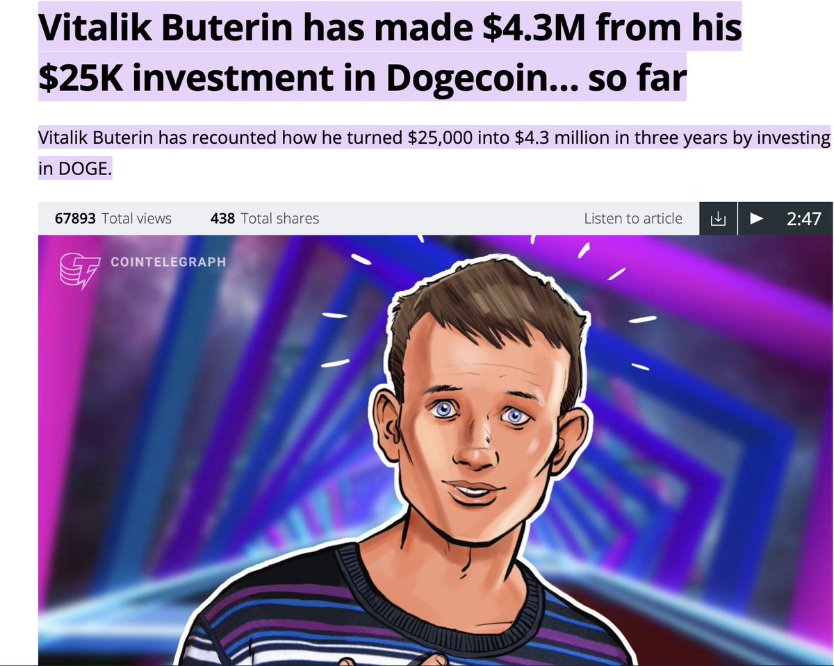 Today, one of our team member reported that Vitalik Buttren shared with him that, 'I am very bullish on #Catecoin. I want to tweet about #Catecoin, but I can't because of SEC.' However, he said, 'The way I invested $25,000 and turned it into 4.3 million, I will also invest in…