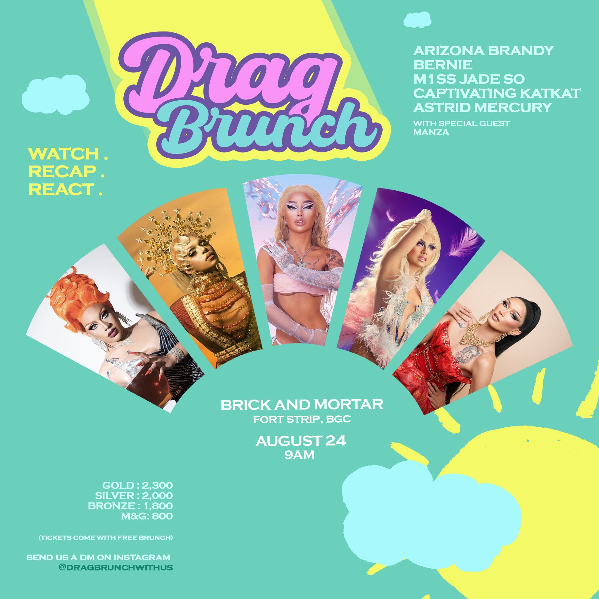 Philippine Drag Updates on X Join the queens of DragRacePH2 Arizona Bernie M1ss Jade KatKat and Astrid with Manza as special guest for a drag brunch like never before Get