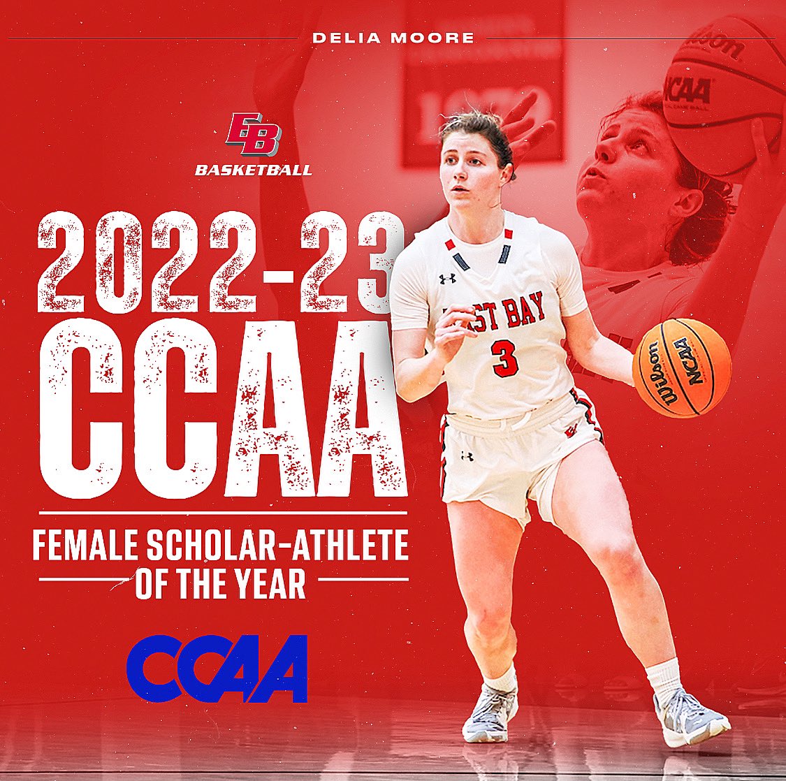 THIS. 

Thanks, <a href="/goccaa/">CCAA</a> for recognizing Delia’s achievements on and off the court. 

BIG moment for <a href="/EastBayWBB/">Cal State East Bay Women’s Basketball</a> and the entire Pioneer family. 

Congrats, Delia!

#BuildTheBrand