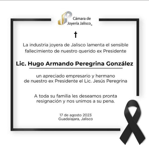 Con mucha tristeza me entero del fallecimiento de mi amigo Hugo Armando Peregrina. Externo mi solidaridad con toda su familia y seres queridos. Descanse en paz.