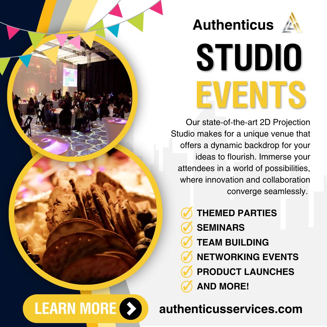 AuthenticusHou's tweet image. ✨ Book our 2D Studio and transform your next event into an unforgettable experience. Step into a realm of inspiration and let your ideas thrive!
🌐 authenticusservices.com
#Authenticus2DStudio #EventInnovation #CreativeVenue #ElevateYourEvents #authenticus