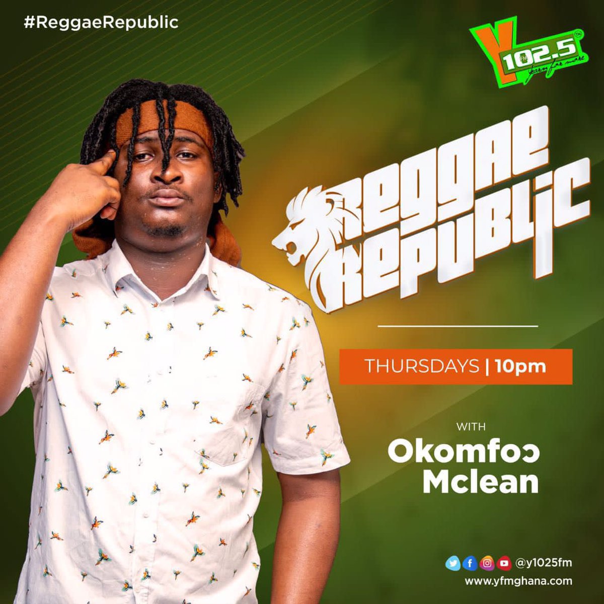 y1025fm's tweet photo. The big reggae tunes, the conscious sounds... It's a #ReggaeRepublic w/ @MacleanNketia π₯ π₯ π₯ https://t.co/dycBa7cUqg