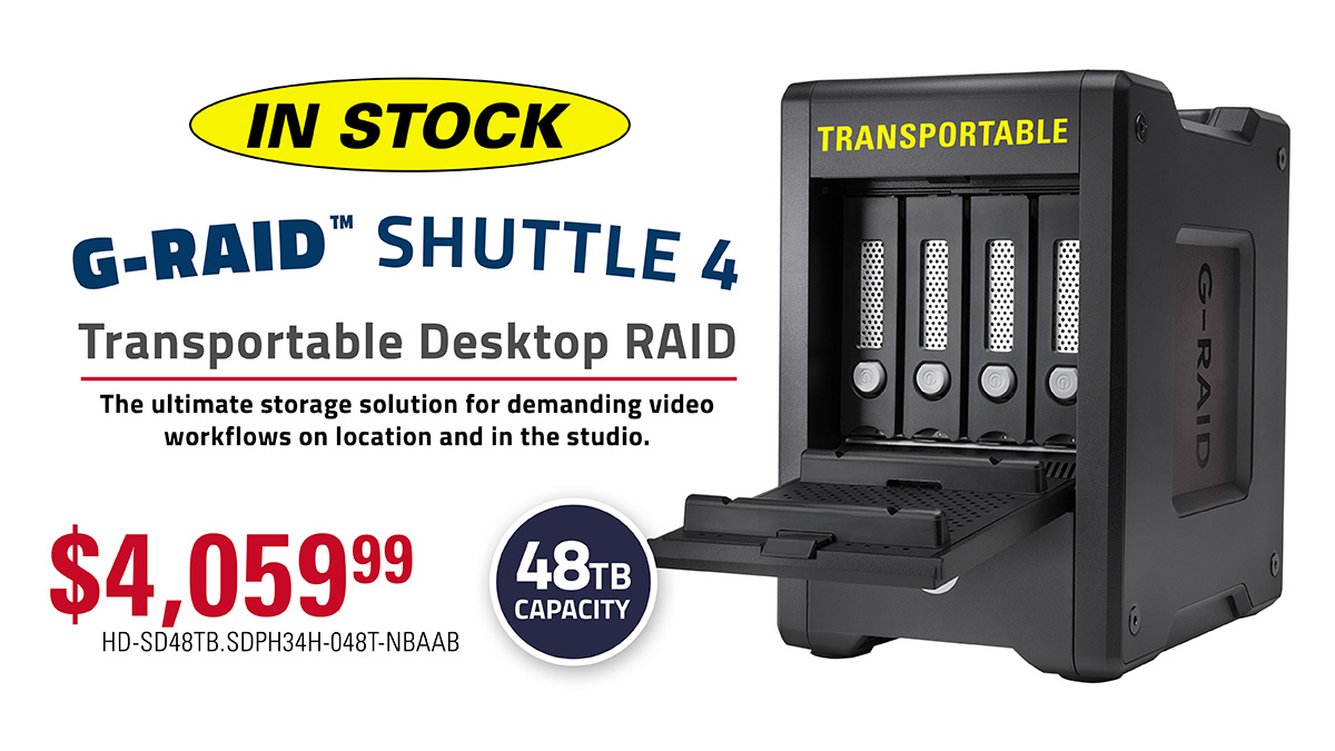 wimmedia_com's tweet photo. G-RAID™ SHUTTLE 4's are IN STOCK! Call to secure, for your next production. Pricing subject to change without notice. Limited to stock on hand. 
https://t.co/GI9TMHa9nk https://t.co/5SmdIj3jRk