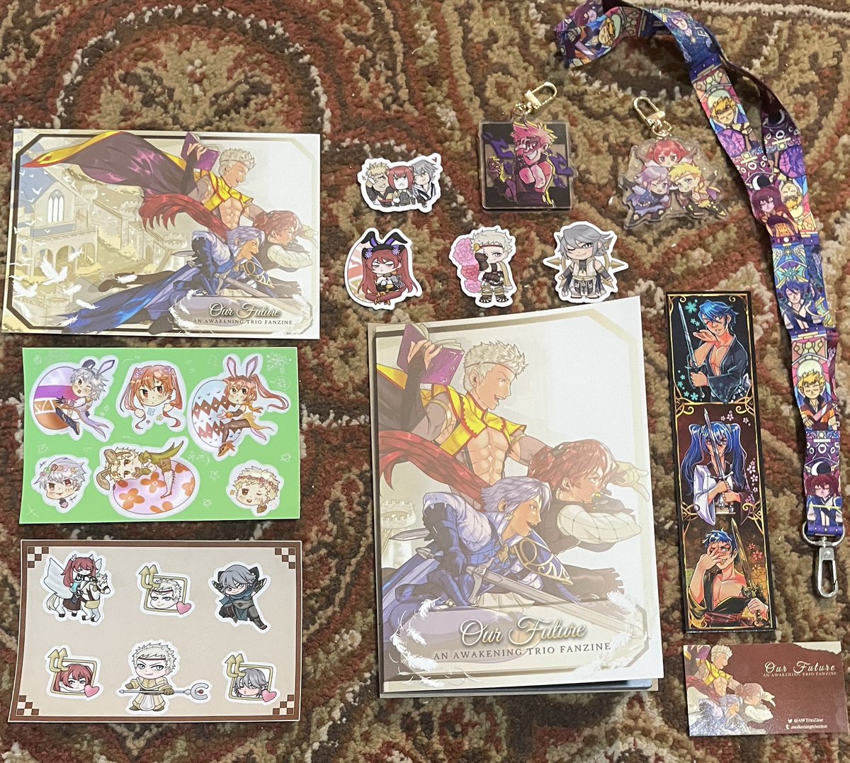 Melpa31's tweet photo. Got home to open the best gift of my life made by the team of @AWTrioZine  !! Love every piece of it 🥰 https://t.co/yNhEUl8MJj