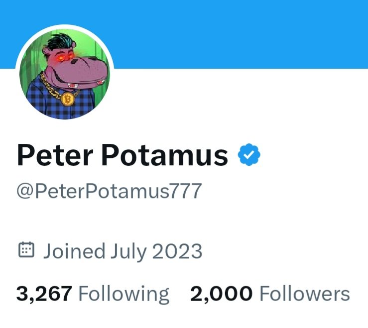 PeterPotamus777's tweet photo. What am I most bullish on for the month of August?

A - Hitting 2k followers milestone 🫂
B - Giving away $2,500 in Crypto 💰
C - Pancakes on Saturdays 🥞
D - Wallowing in Shallow Water 🦛

Answer:
🅱️ - Giving away $2,500 in Crypto 💰!!!

"It is more blessed to give than to receive" ❤️🙏