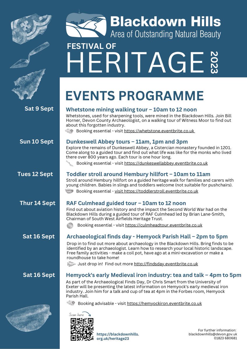 It’s been great working with the @BlackdownsAONB to organise a Blackdown Hills AONB Festival of Heritage. Check out the events at blackdownhills.org.uk/heritage23