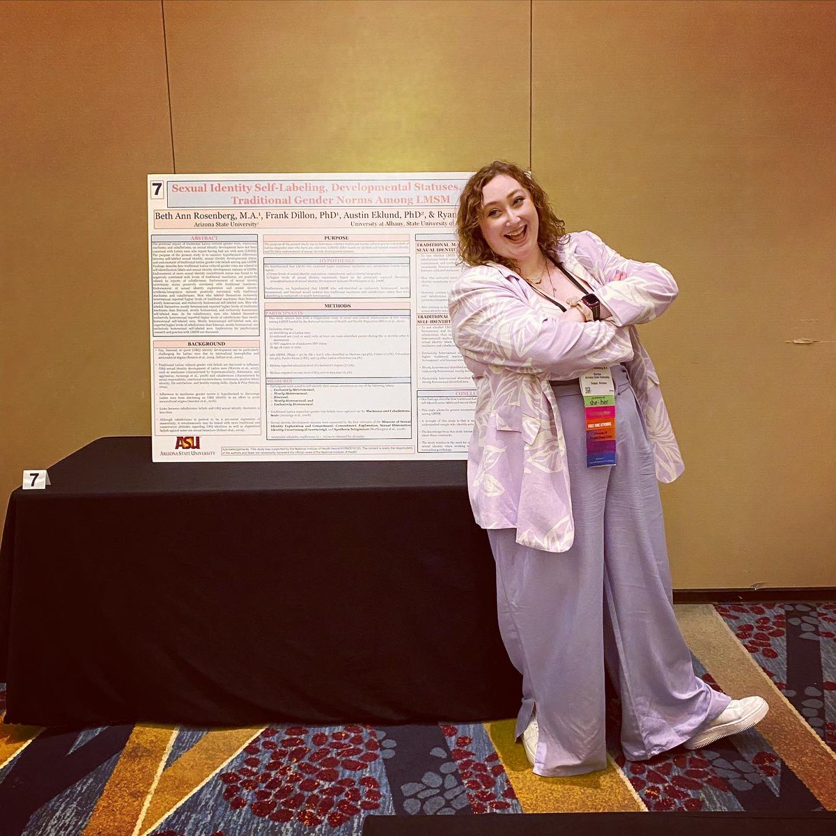 BethARosenberg's tweet photo. Presented my master’s thesis at  #APA2023 and it was great! #APA #counseling #counselingpsychology #psychology #PhD #gradstudent https://t.co/Vf11LyZZNQ