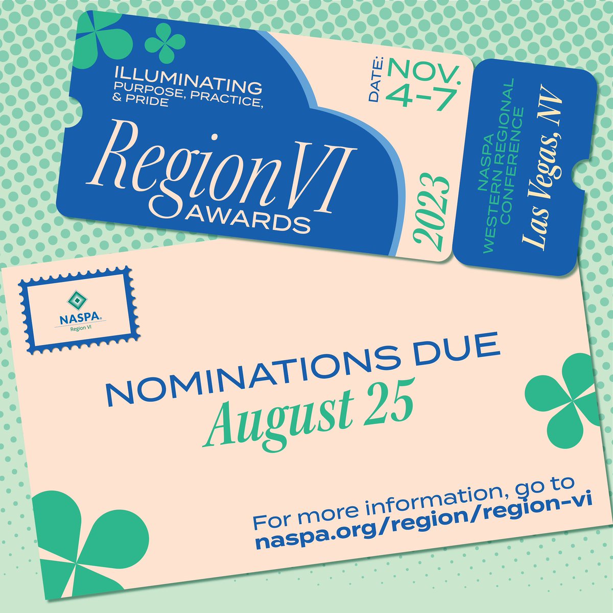 It’s time for ✨R E G I O N 6  A W A R D S✨

Each year NASPA recognizes outstanding members by honoring professionals and students through our regional awards. 

Nominations are due 8/25 .🏆
#naspa #naspa6