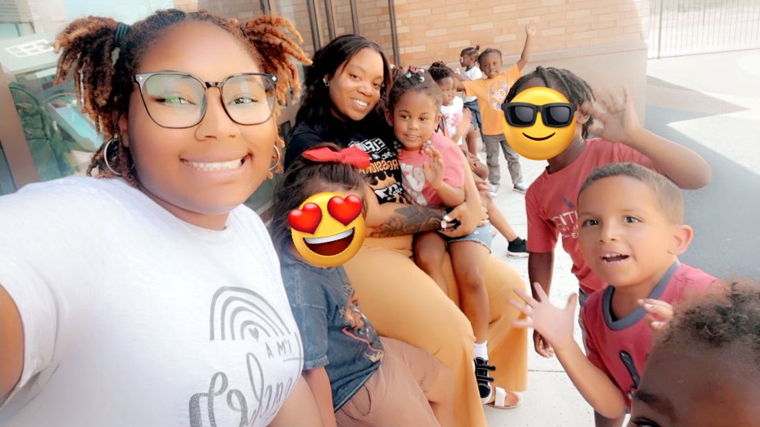 ms_kessee's tweet photo. Today we were outside, but my friends told me it was hot! So we had a little photo shoot instead!😆 #ThankfulThursday Extremely Thankful for my friends &amp; also my work bud @_TheCoachA! She does more than what’s asked of her🩷! @HumbleISD_ACE @HumbleISD_PREK https://t.co/FehVmLAcVY