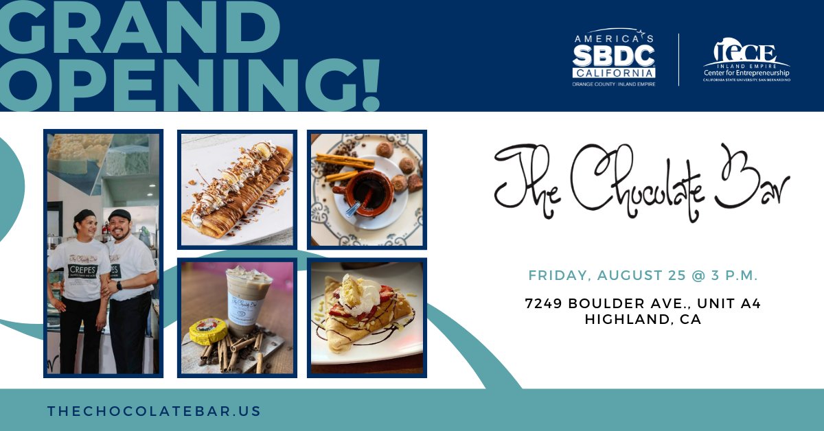 Sweet dreams are made of this: Join us at The Chocolate Bar’s Grand Opening! 🍩 You’re invited to attend Highland’s newest dessert haven. Don’t miss out on this delectable celebration that’s sure to leave you craving more. 

Indulgence begins here &gt; thechocolatebar.eventbrite.com