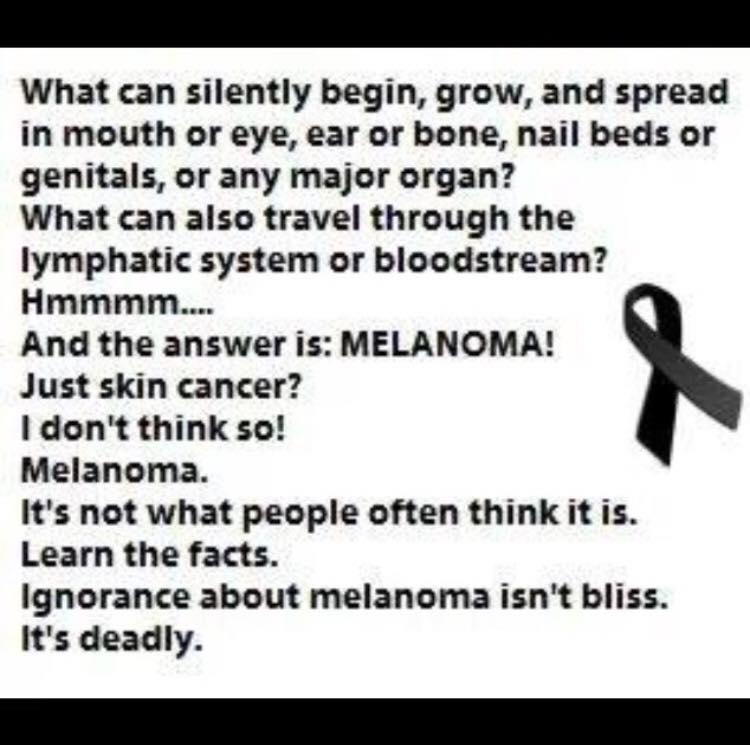 Do you know the facts about #melanoma? Knowledge is power. Arm yourself! #melanomaawareness