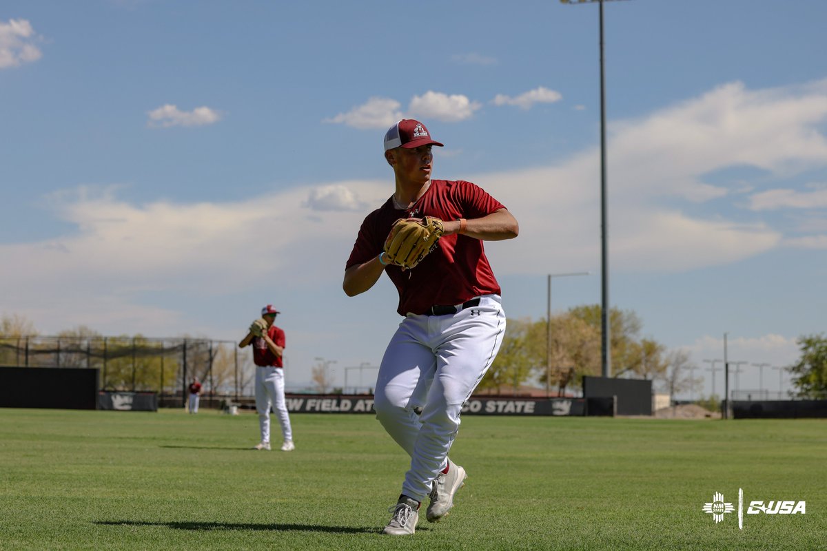 NMStateBaseball's tweet photo. The first workout as members of @ConferenceUSA is in the bag 😎

#AggieUp https://t.co/gMaikziJrb