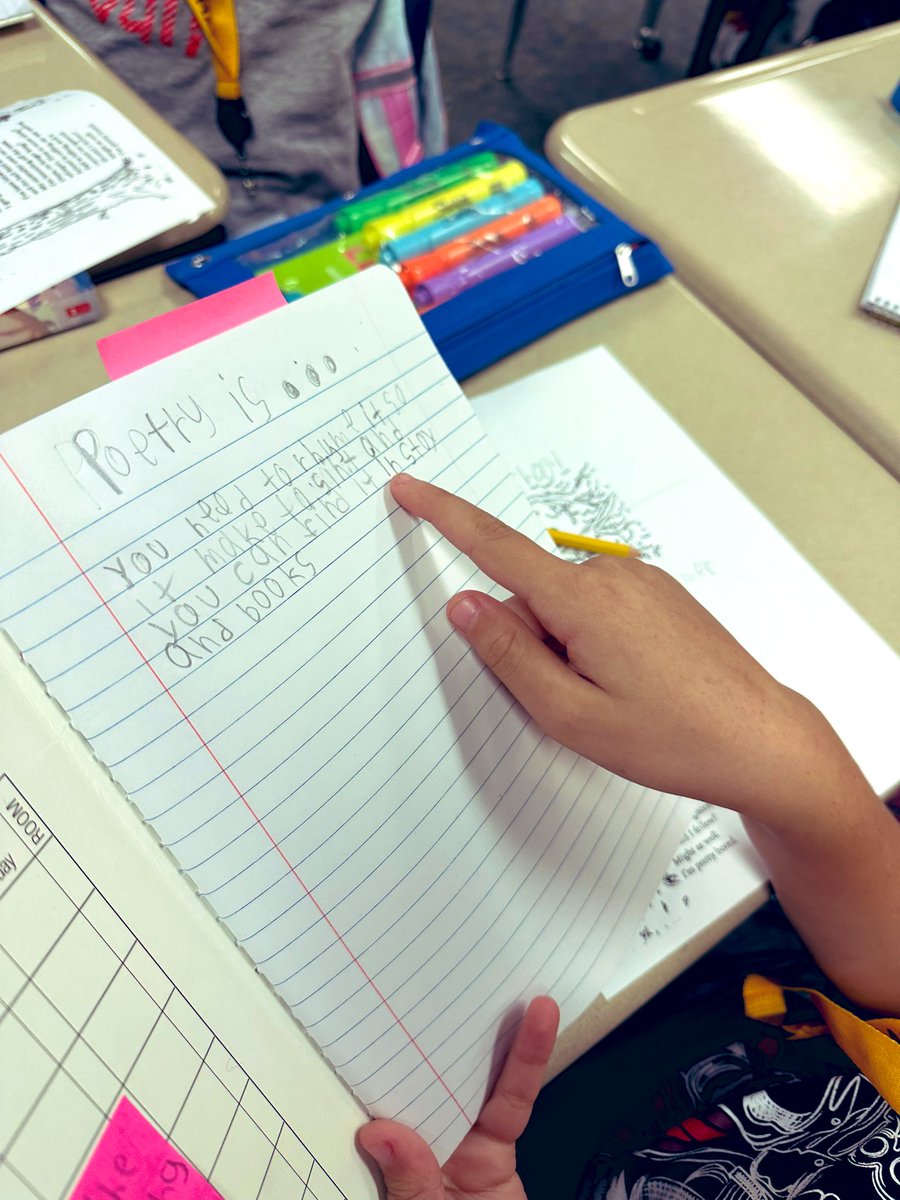 GilchristM75's tweet photo. Setting up Poetry Notebooks & making connections! Poetry isโฆ #WriteLikeAReader #ReadLikeAWriter
#LevelingUpAtBSE @BSEBobcats https://t.co/hMKhJ4lta3