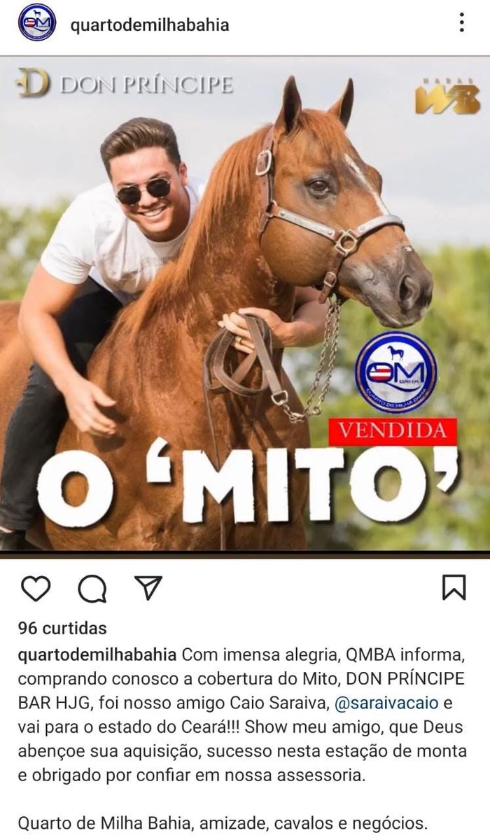 donizetearruda7's tweet photo. 💣💣💣AMOR É LINDO! ÉGUA DE RAÇA DO PREFEITO JÚNIOR SARAIVA, A POKOTÓ, IRÁ PROCRIAR COM A COBERTURA DO CAVALO DO CANTOR WESLEY SAFADÃO, DOM PRÍNCIPE.
Negócio de milhões. Wesley parabenizou a parceria com a família Saraiva, de Capistrano. Política é passado. Agora é business. https://t.co/EzhFtCNxpu