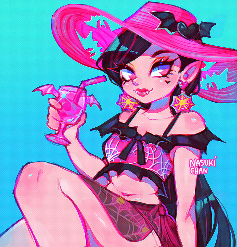 NasukiChan's tweet photo. Draculaura Scare-adise Island 
#MonsterHigh #fanart https://t.co/UU8buv2NRb