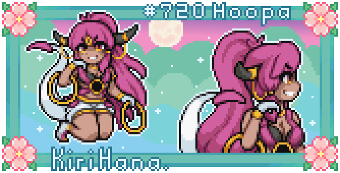 KirisDoodles's tweet image. #720 Hoopa Unbound
Hoopa Confined coming soon ٩(ˊᗜˋ*)و ♡
#Hoopa #HoopaUnbound #pokemon #gijinka #moemon #pixelart #ドット絵 #萌えもん #擬人化 #フーパ