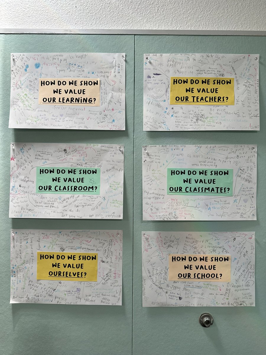 GKimLin's tweet photo. Students shared their thoughts, organized &amp; consolidated ideas, and collaborated beautifully to determine our class family values. Chalk talks &amp; thinking routines are such a powerful way for students to engage and take ownership of their learning! #eusdtweets https://t.co/MithzHuBF0