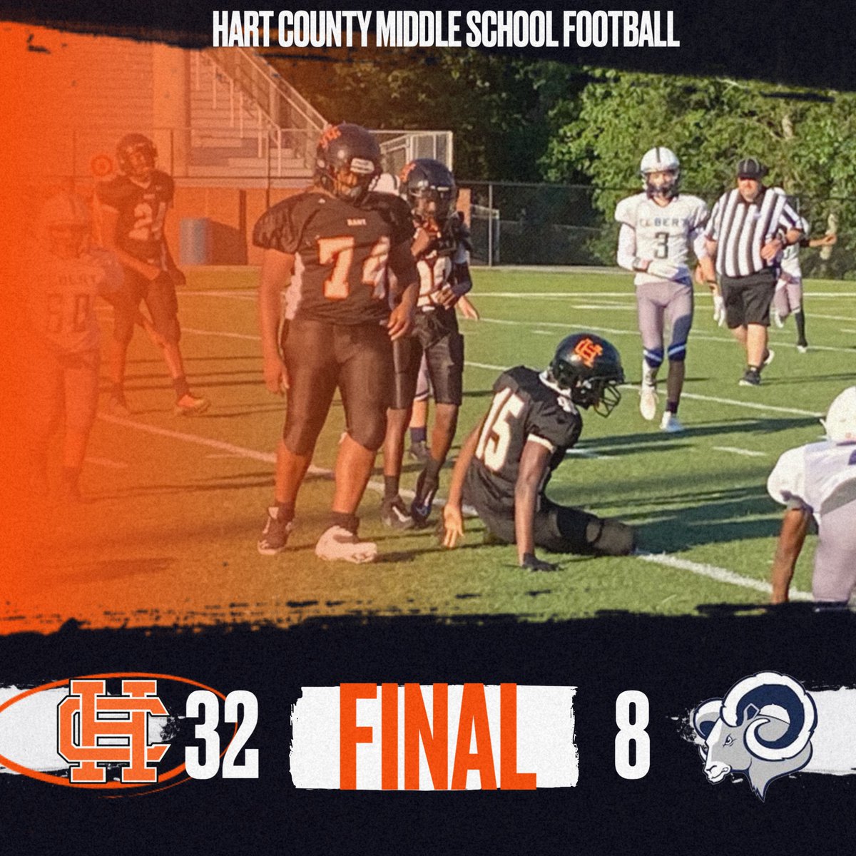 hartcountyfb's tweet photo. FINAL from Herndon Stadium!
Hart Co. MS - 32, Elbert Co. MS - 8
#OneHartBeat #GoDogs #HCMS #BulldogNation #BeatEC https://t.co/yq8EoHNHf0