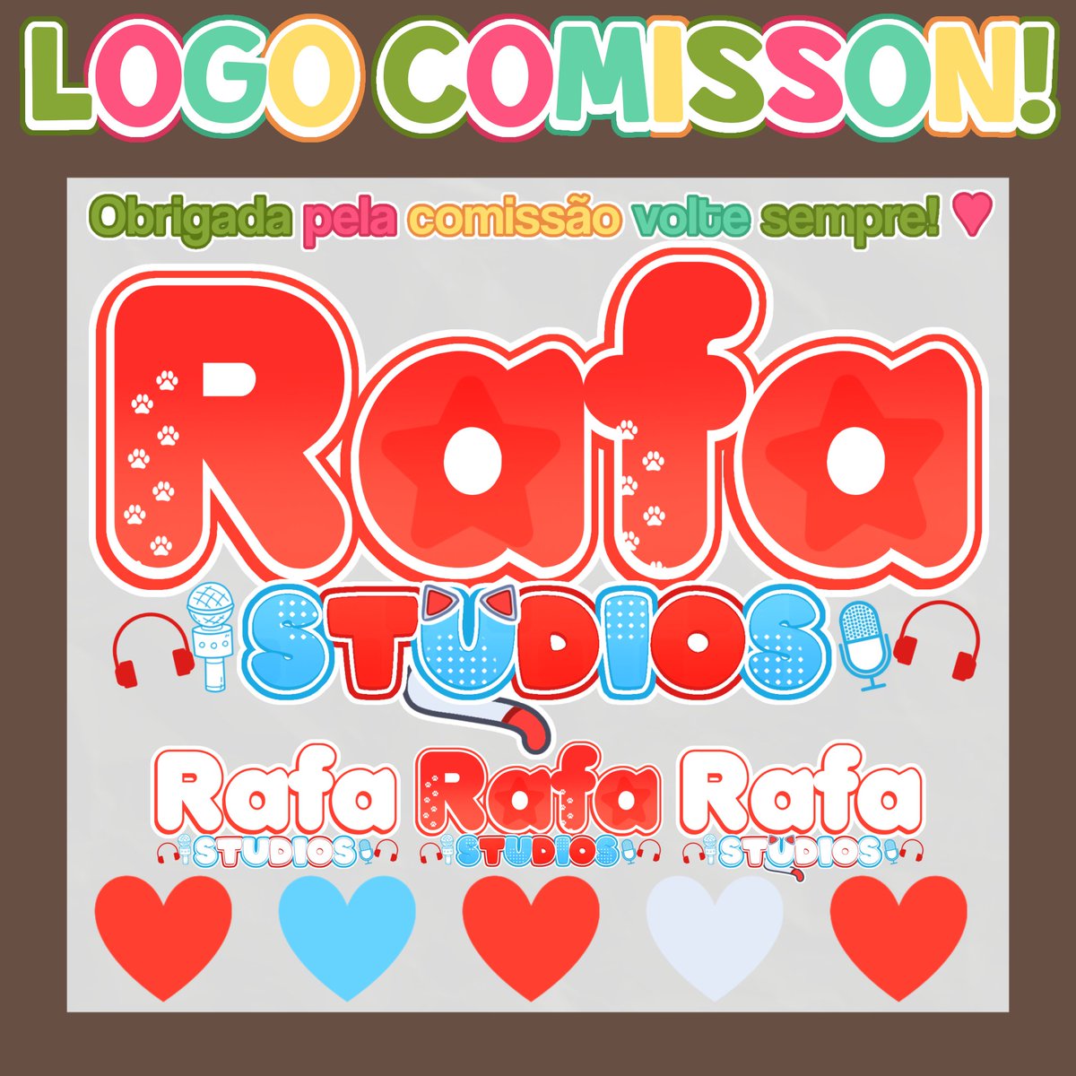 Webzihao's tweet photo. ✿「 Logo comisson 」✿
☆ Slots Abertos me chame dm! ☆
♡ - @VN_RafaRGM  obrigada por comissar comigo!<3
❤️+ 🔄 = Muito grato e se me seguir ficarei muito feliz! 🌻
#VTuberAssets #LogoDesign #commissionsopen #Design #Comms #Comissons #Open https://t.co/SZDJ0RmgvU