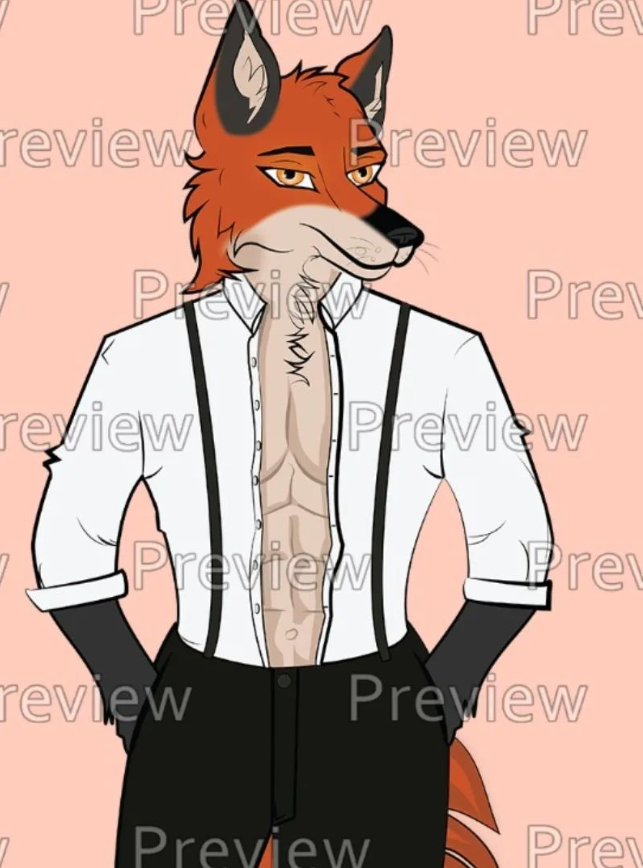 Furry art done for client.