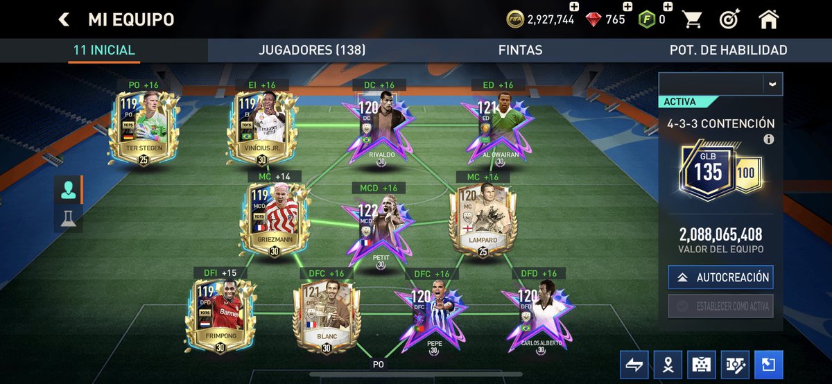 Actualización de equipo. 
Hoy fichamos a Petit 🇫🇷 y así estaría el equipo. Todavía me faltan 3 incorporaciones más.
Opiniones? 
Se agradece rt amigos.