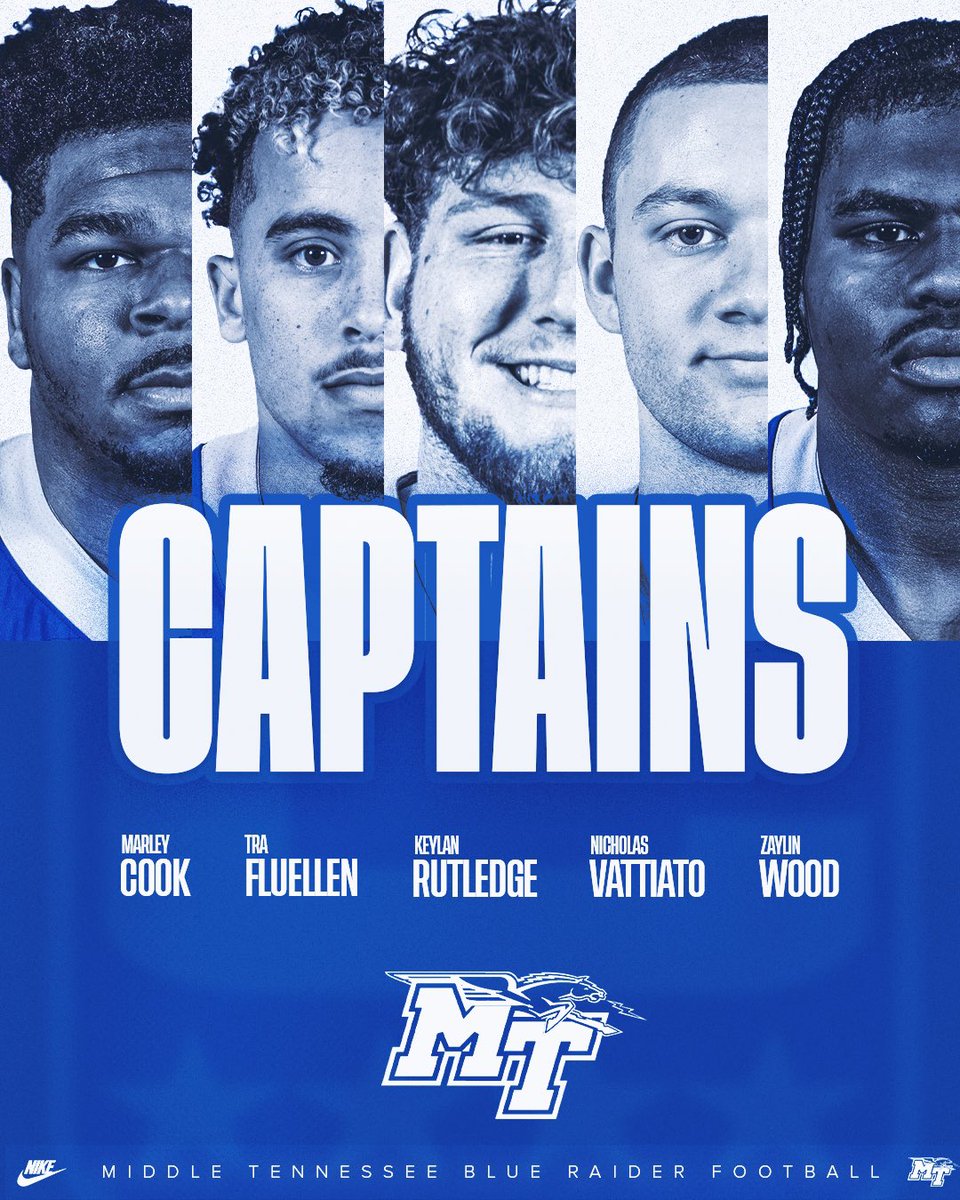 Your 2023 Team Captains🫡 #BlueRaiders #EATT