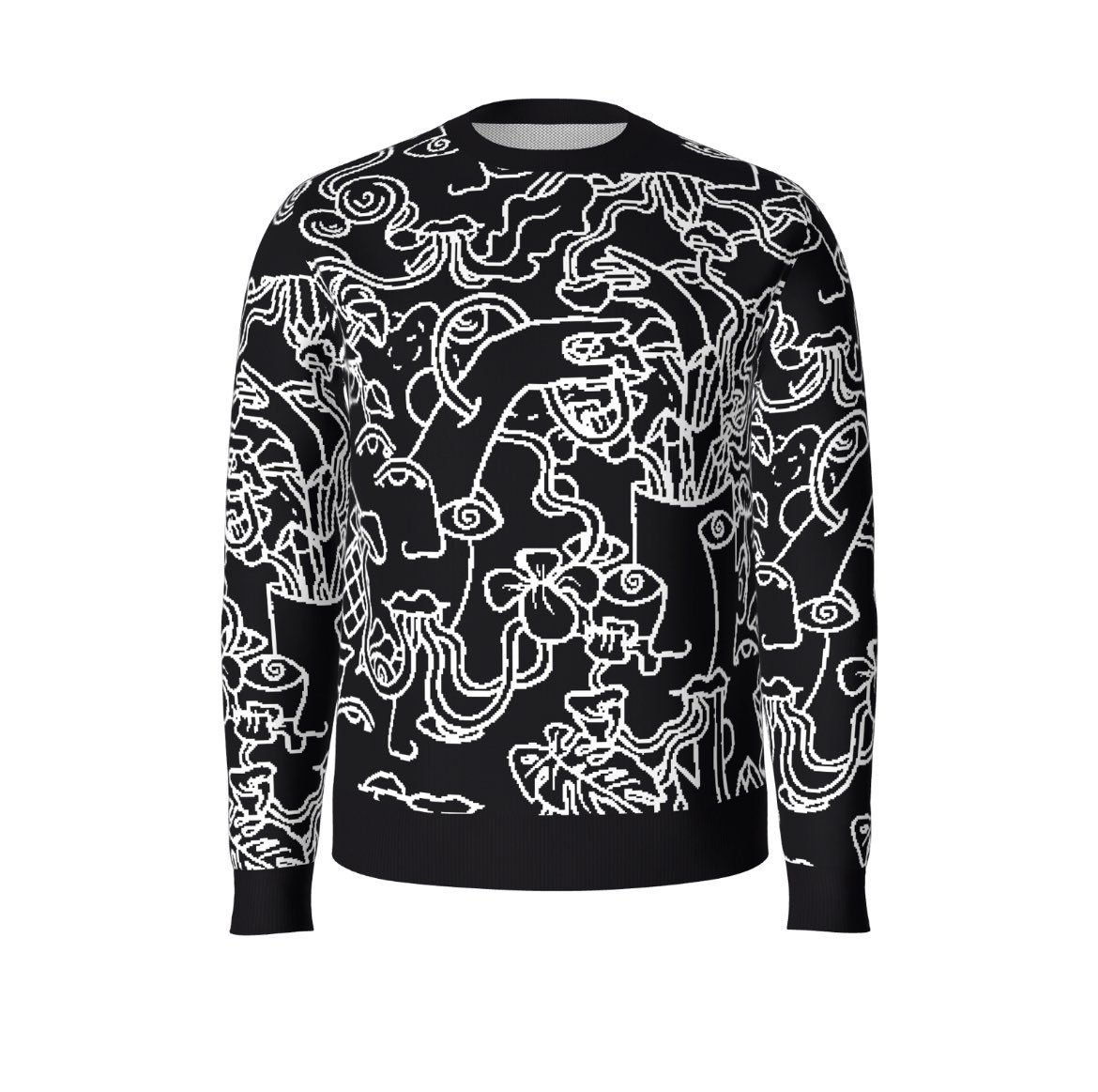itsjmejme's tweet photo. Knitted sweaters designed by Brandon Lillibridge one of the orders will come with the original art work! || https://t.co/Mz337tDrlD https://t.co/3DmkdgAcxB