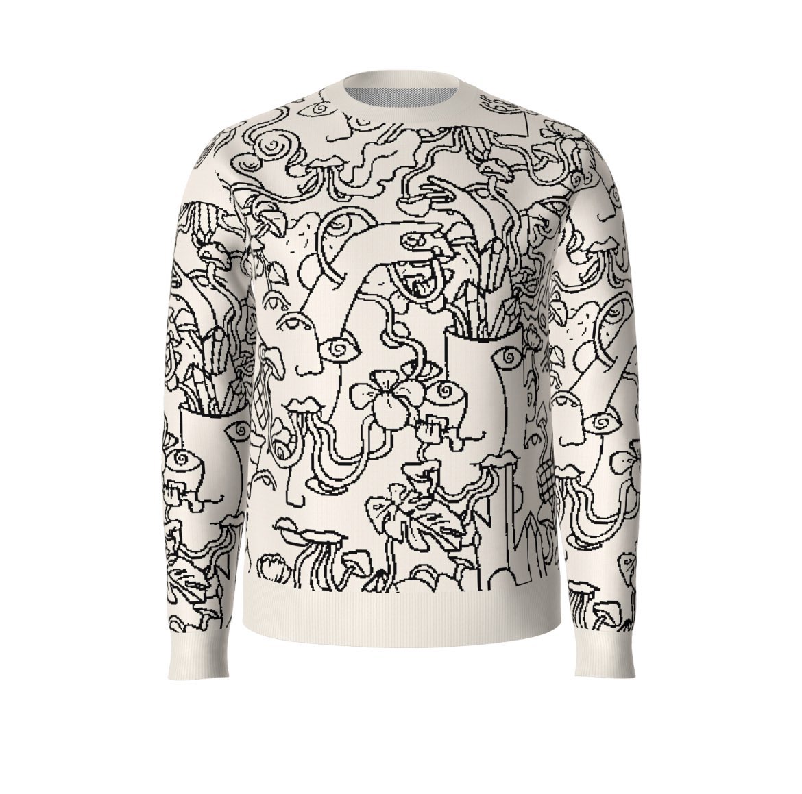 itsjmejme's tweet photo. Knitted sweaters designed by Brandon Lillibridge one of the orders will come with the original art work! || https://t.co/Mz337tDrlD https://t.co/3DmkdgAcxB