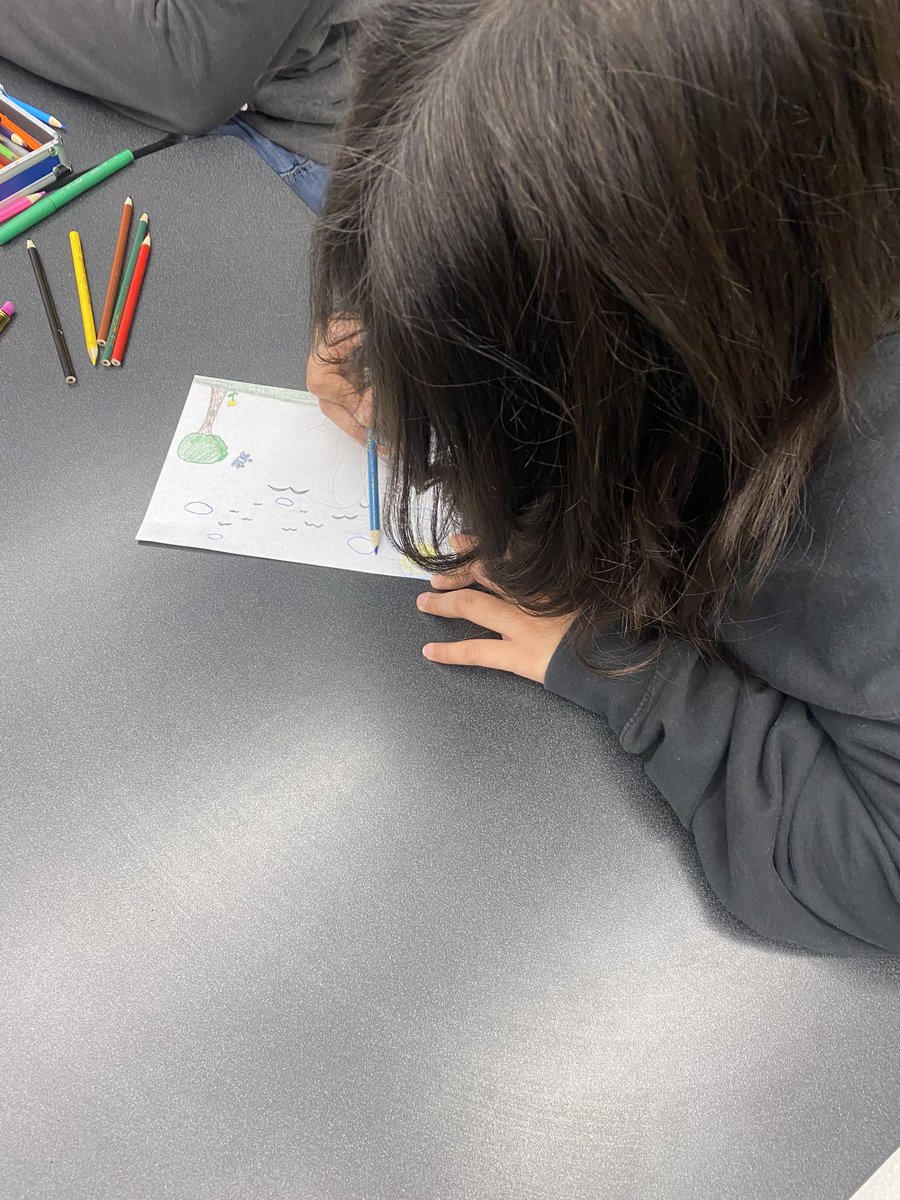 It was great to already see our art students working on landscapes in Ms. Pagan‘s class! #krueger #thefalconway #neisd @neisdfinearts