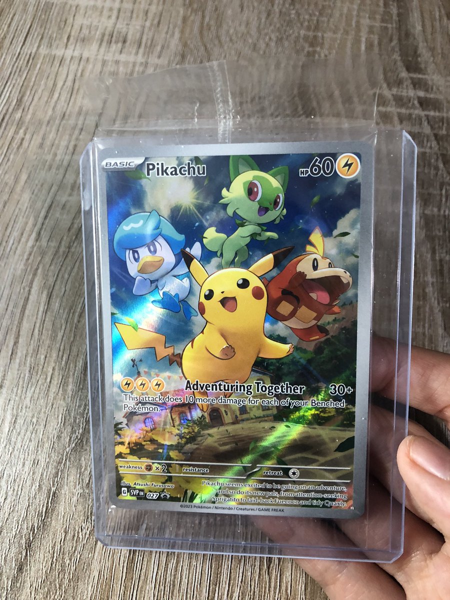 ValiantPlays4's tweet photo. PROMO CARDS GIVEAWAY!

Giving away these two beautiful Promo  Cards from the SV Base Set and Paldea Evolved ETBs, Pikachu &amp; Miraidon.

To enter the giveaway all you have to do is:

Like/RT &amp; Follow me @ValiantPlays4 
Reply with an emoji!

Shipping worldwide!

#Giveaway #Pokemon https://t.co/U1i11SYgQE