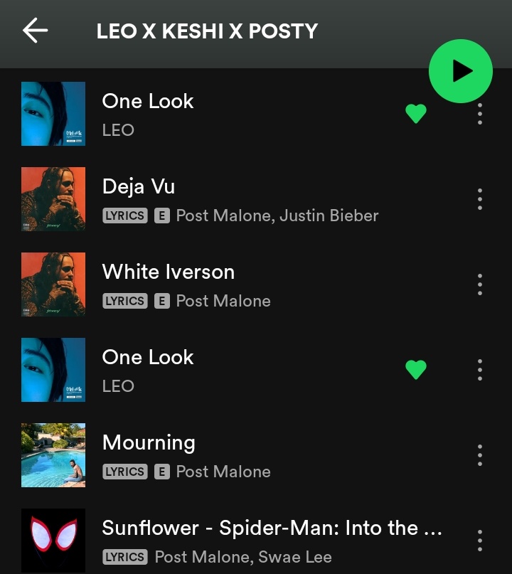 ultsangwon's tweet photo. Hi. I made a LEO X KESHI X POST MALONE playlist. This is One Look focus streaming playlist. 🫶🏻

#OneLookOutNow #OneLook 
#LEO #레오 #レオ #131LABEL @LEO_131official 

https://t.co/X9OiZMnhvz https://t.co/ZFq09DmHlM