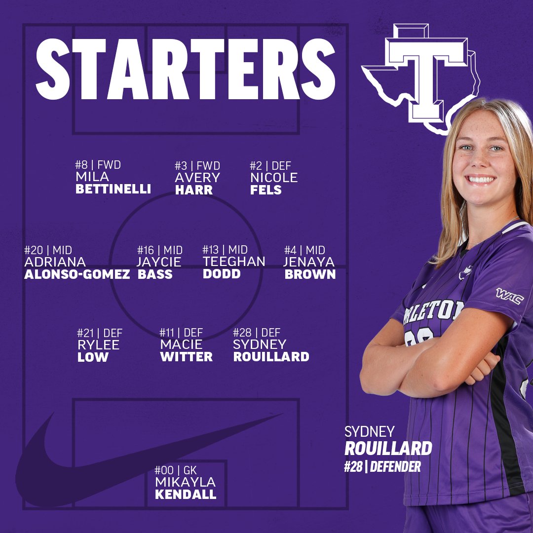 TarletonSoccer's tweet photo. How we stack up tonight in the season opener against ULM! https://t.co/mOP0dm7Snt
