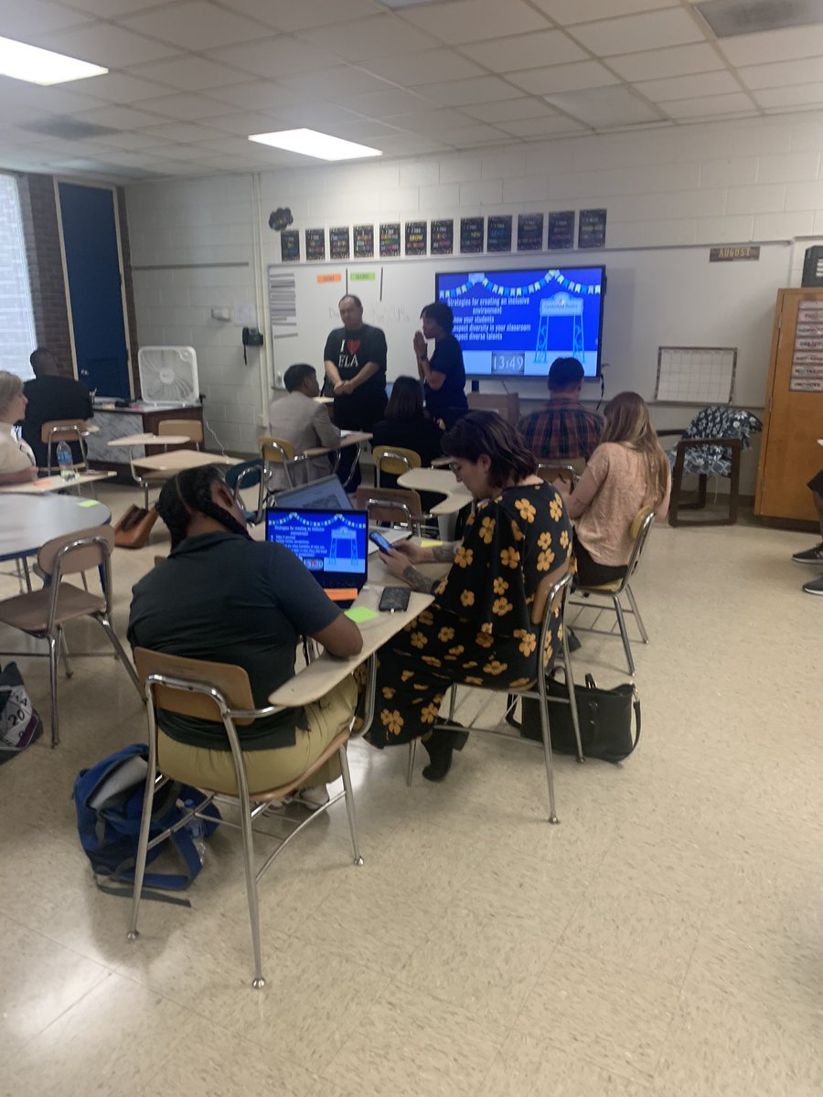 CCS ELA #PremierProfessionals are #SettingtheStage to welcome their All Star Student Cast 🌟 into Culturally Responsive ELA Classrooms <a href="/CumberlandCoSch/">Cumberland County Schools</a> #TheELAExperience Thank you <a href="/joelcmayo/">Joel Mayo</a> <a href="/nicolerivers81/">Nicole Rivers</a> 🌟🌟❤️