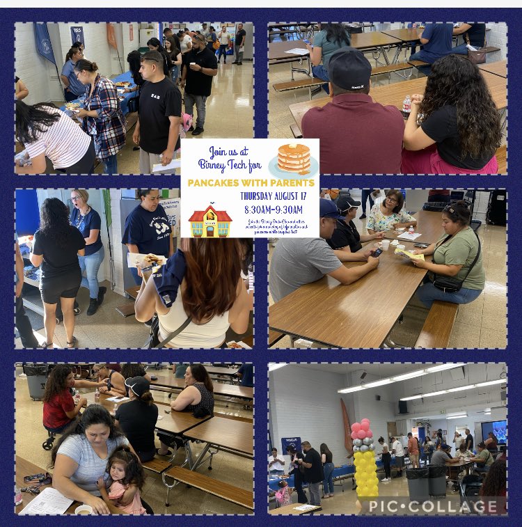 Dad’s Club Pancake breakfast at Birney! Happy first day to our students, staff, and parents! <a href="/BirneyBDC/">Birney Dad's Club</a> <a href="/ElRanchoSchools/">El Rancho Schools</a>