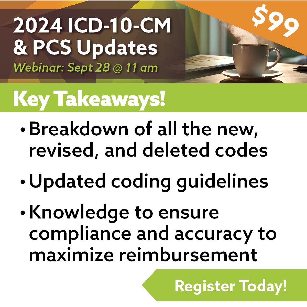 ruralMED1's tweet image. The 2024 ICD-10-CM & PCS updates have been released!
Make sure you are ready when they go into effect on October 1st by attending our upcoming 2024 ICD-10-CM & PCS Update Webinar.
Register Today!: ruralrevcycle.com/event/2024-icd…
#CodingWebinar